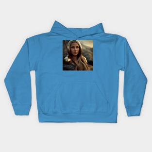 Viking Shield Maiden Kids Hoodie